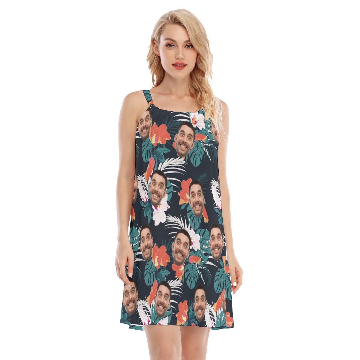 Women's Hawaiian Dress With Face Custom - variant image 1