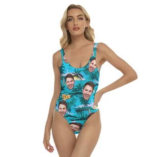 Custom Multi Face Beach Swimsuit For Women