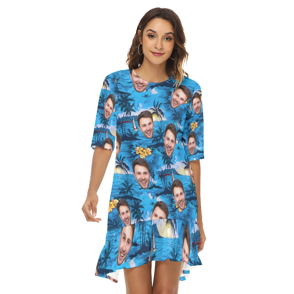 Pacific Legend Blue Dress With Custom Face - variant image 1