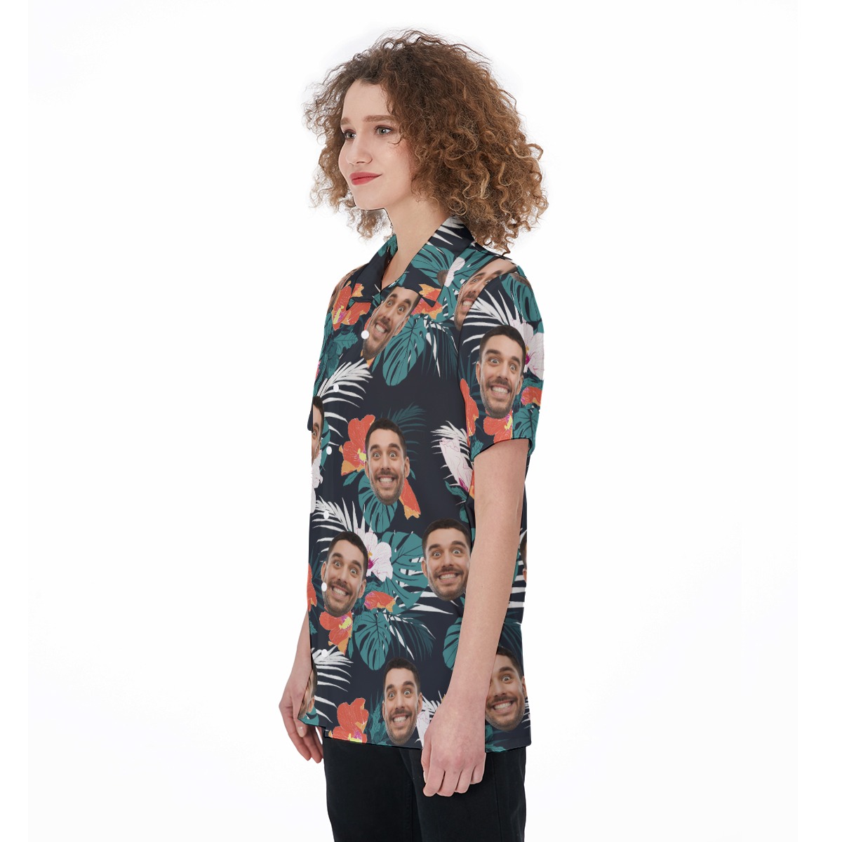 Custom Face Aloha Shirt For Women