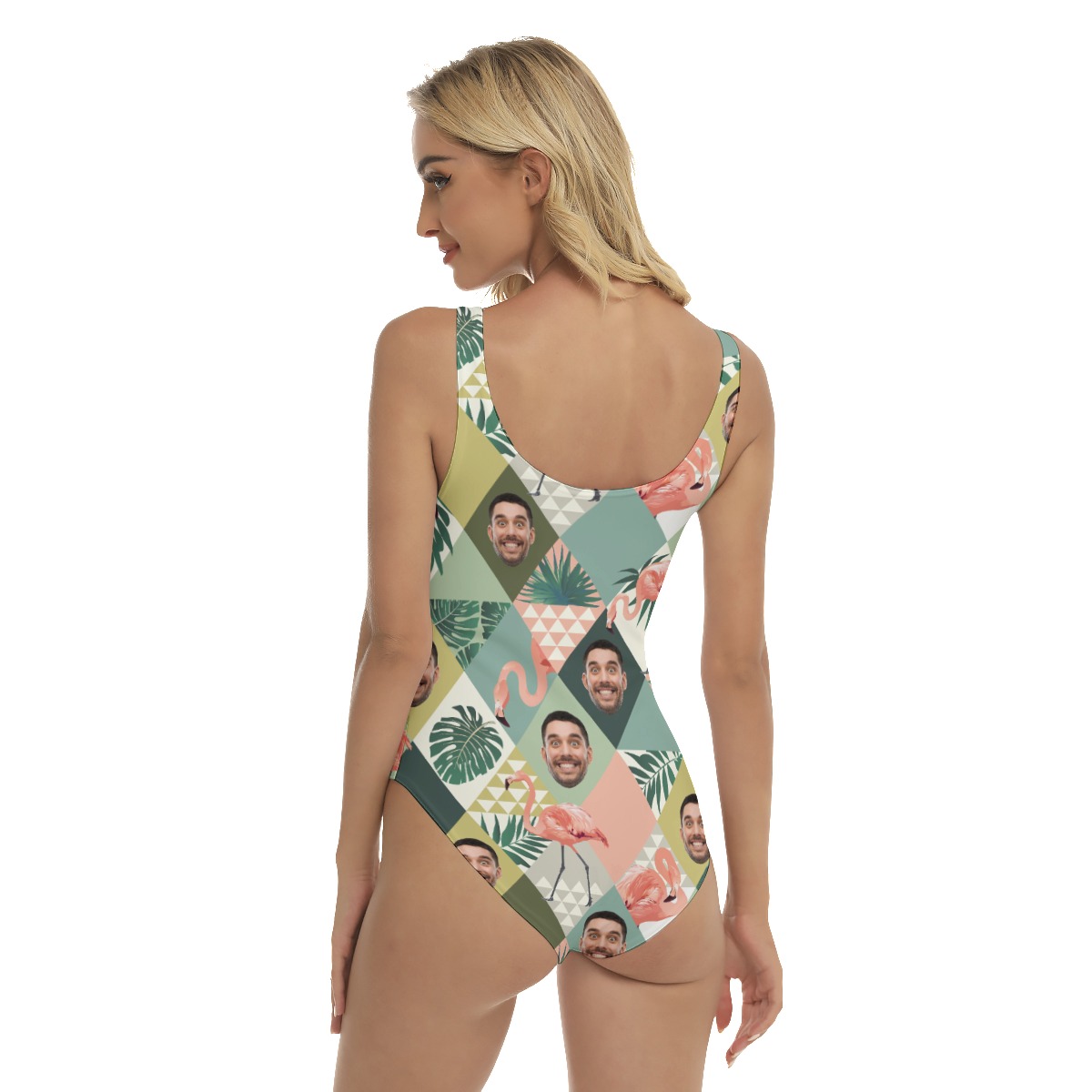 Custom Face Flamingo Sexy Hawaiian Swimsuit For Women