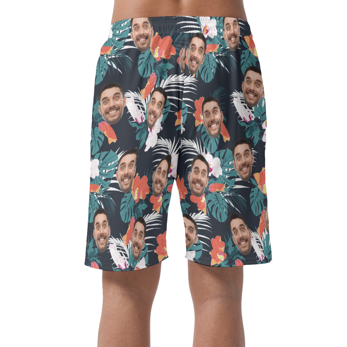 Men's Hawaiian Beach Shorts With Faces Custom