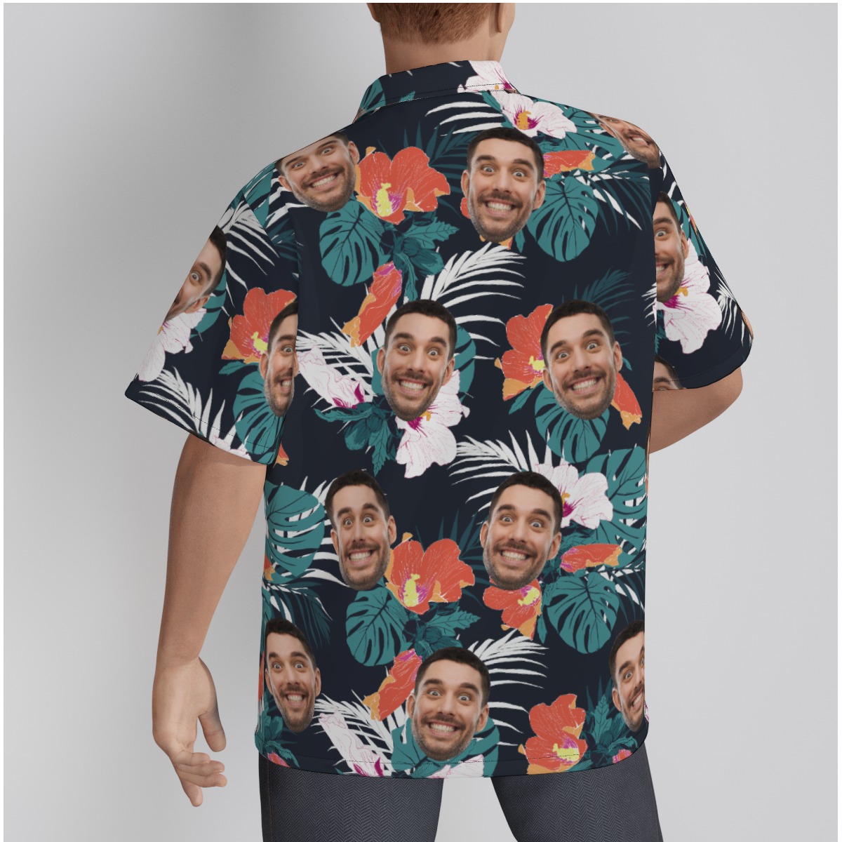 Tropical Funny Custom Face Hawaiian Shirt For Men