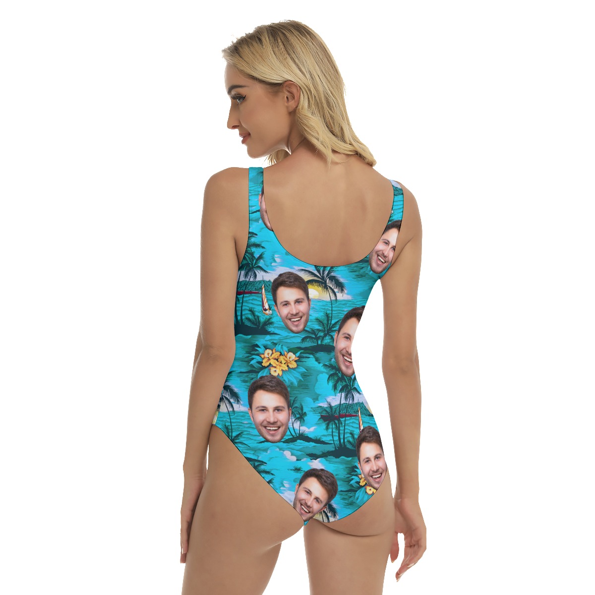 Custom Multi Face Beach Swimsuit For Women