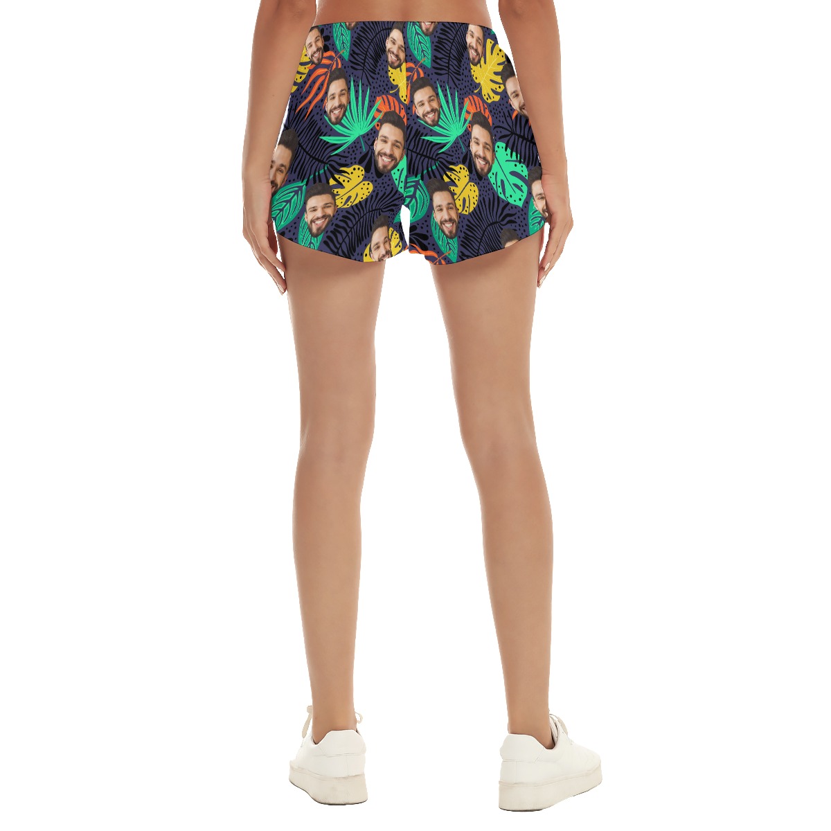 Custom Face Tropical Hawaiian Shorts For Women