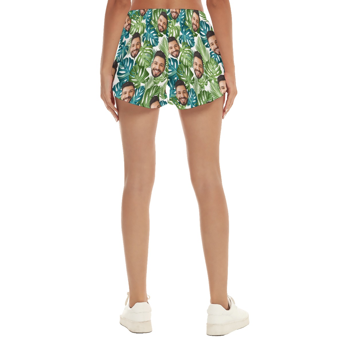 Unique Hawaiian Print Women's Shorts With Custom Face