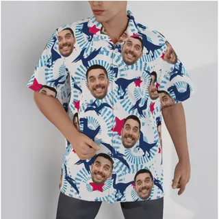 Funny Dinosaur Custom Face Hawaiian Shirt