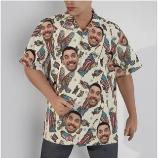 American Statue Of Liberty Custom Face Hawaiian Shirt