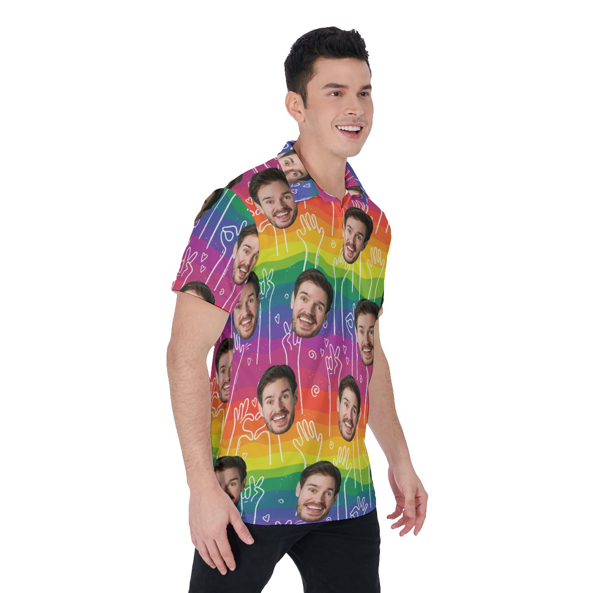 Custom Face Pride Flags Hawaiian Romper