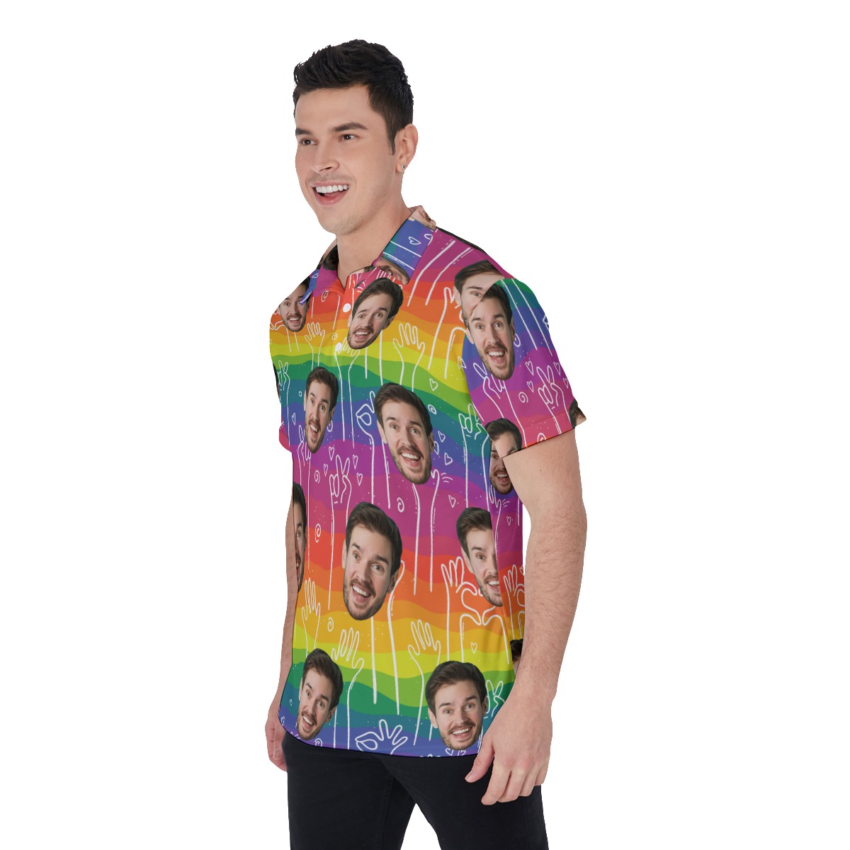 Pride Month LGBT Custom Face Collared Shirt