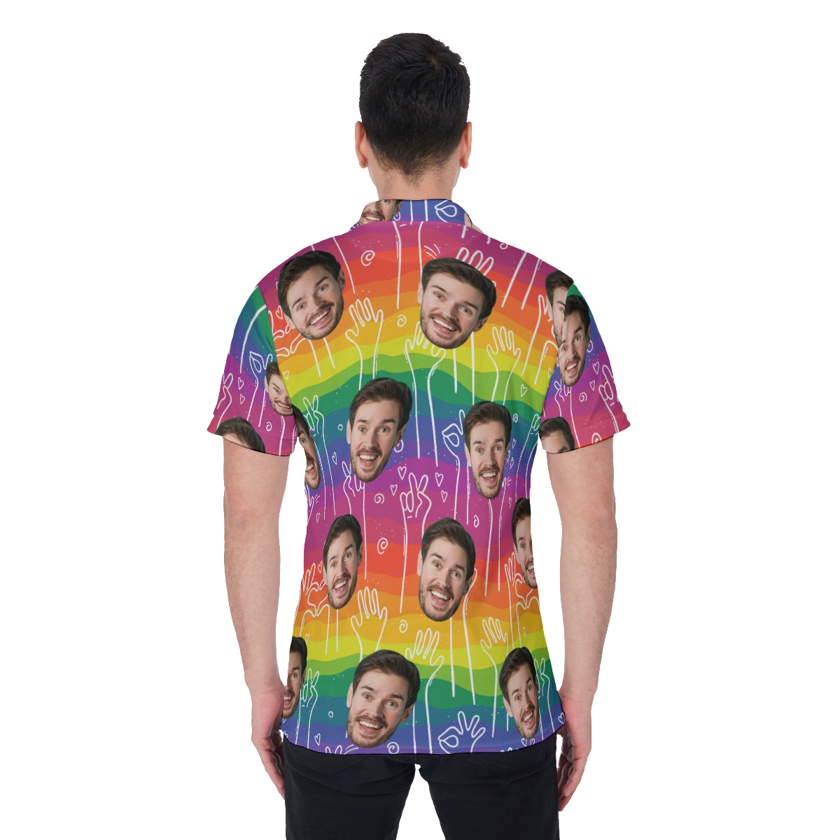Pride Month LGBT Custom Face Collared Shirt