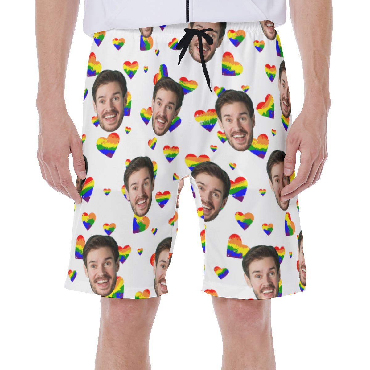 LGBT Pride Month Swim Trunks With Multiple Faces - variant image 1
