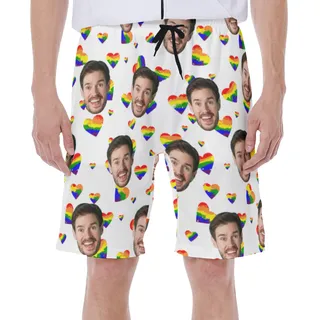 LGBT Pride Month Swim Trunks With Multiple Faces
