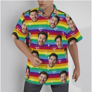 LGBT Pride Month Custom Face Hawaiian Shirt