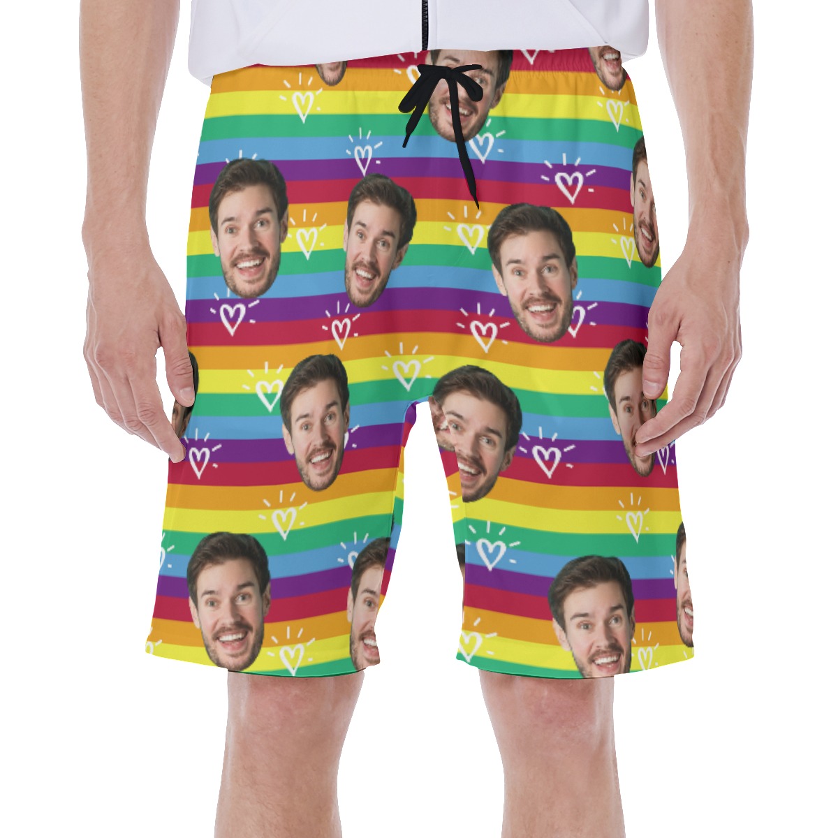 LGBT Pride Month Hawaiian Shorts With Custom Face - variant image 1