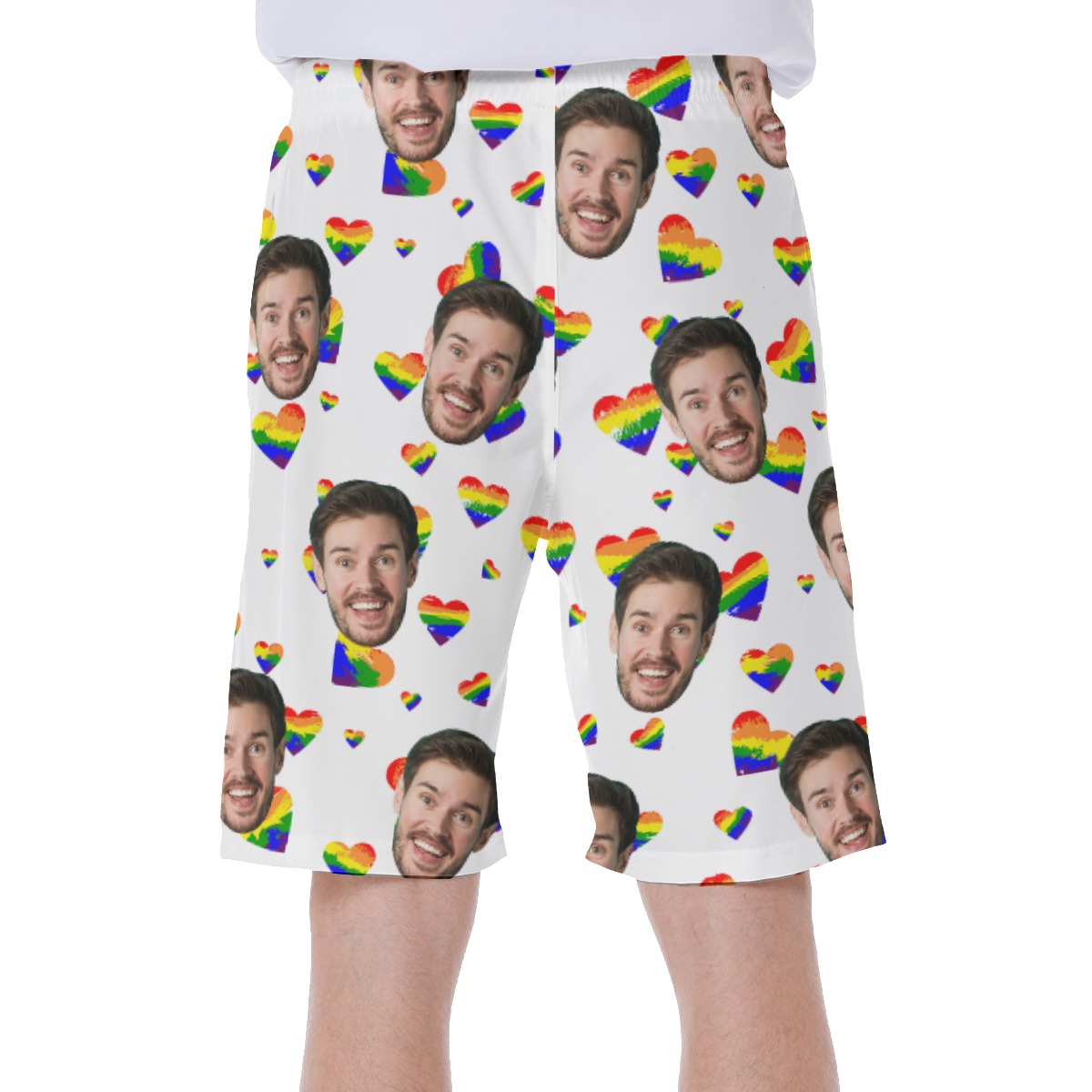 LGBT Pride Month Swim Trunks With Multiple Faces