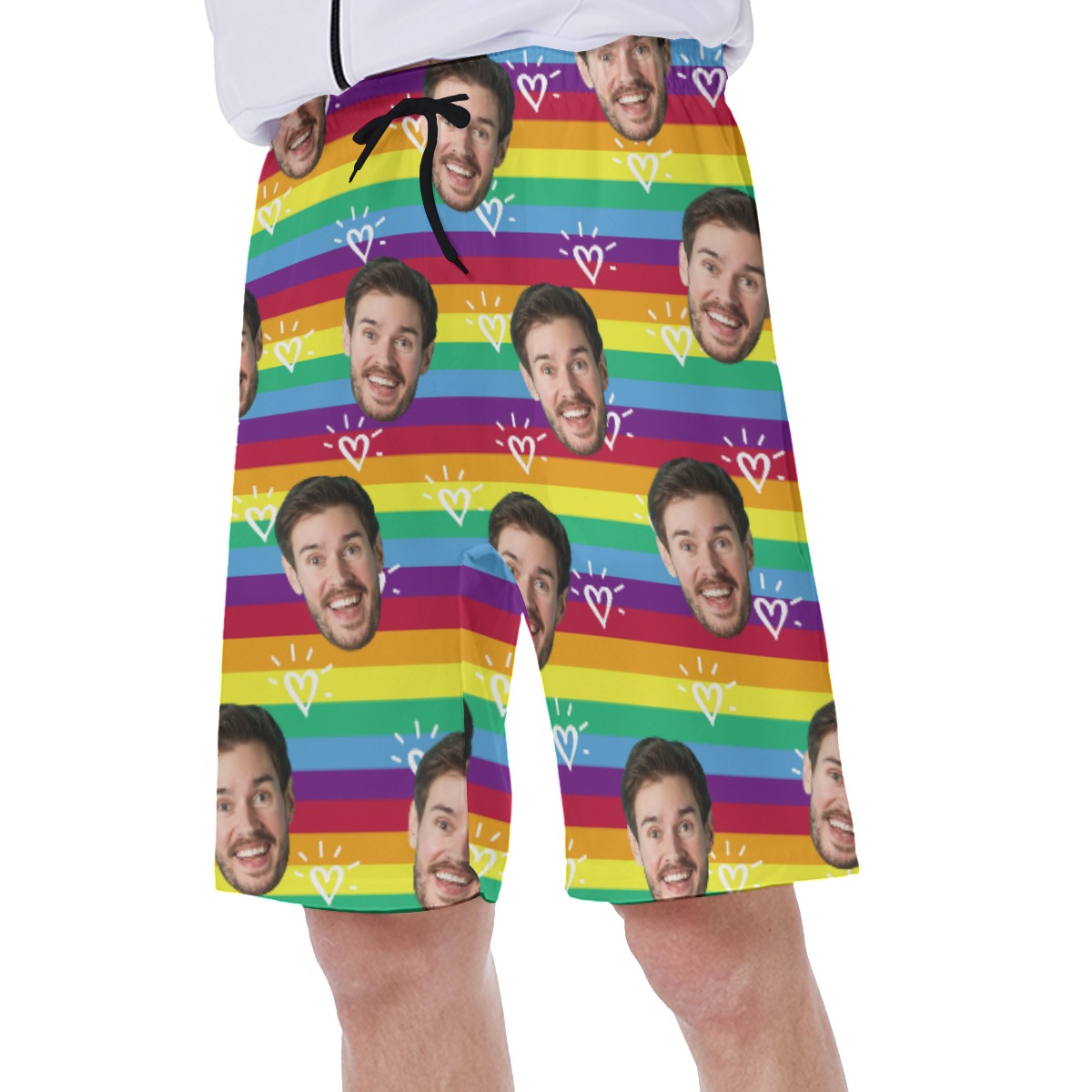 LGBT Pride Month Hawaiian Shorts With Custom Face