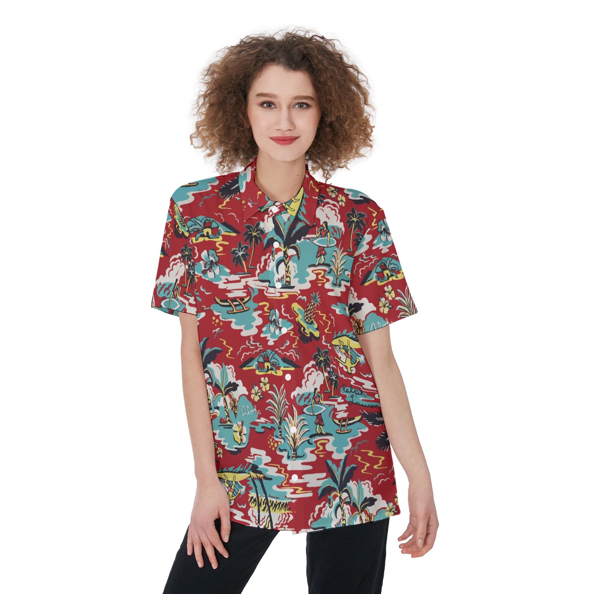 Amazing Aloha Life Red Hawaiian Shirt For Women - variant image 1