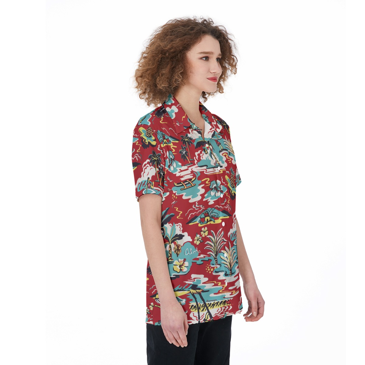 Amazing Aloha Life Red Hawaiian Shirt For Women