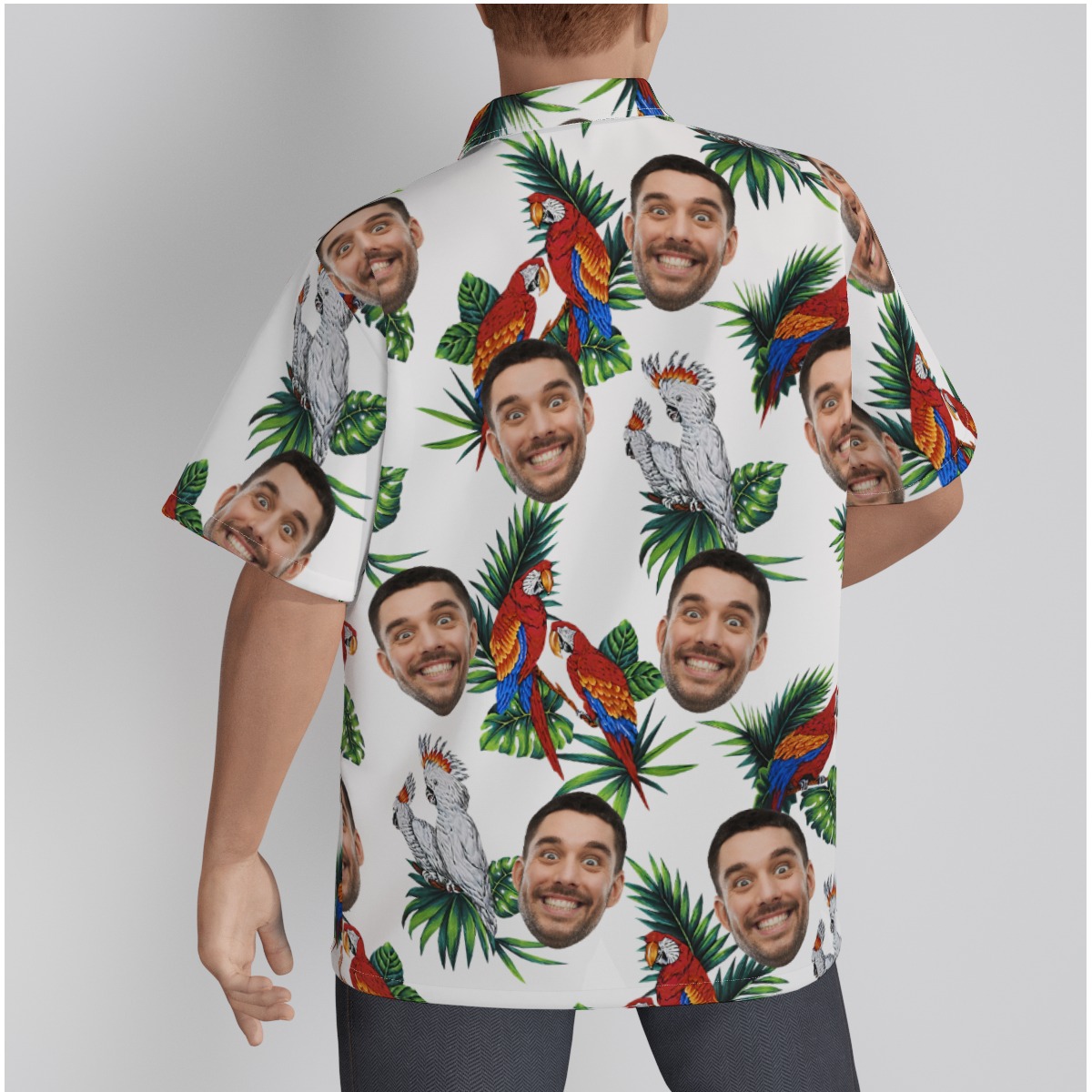 Custom Face Parrot Tropical Hawaiian Shirt