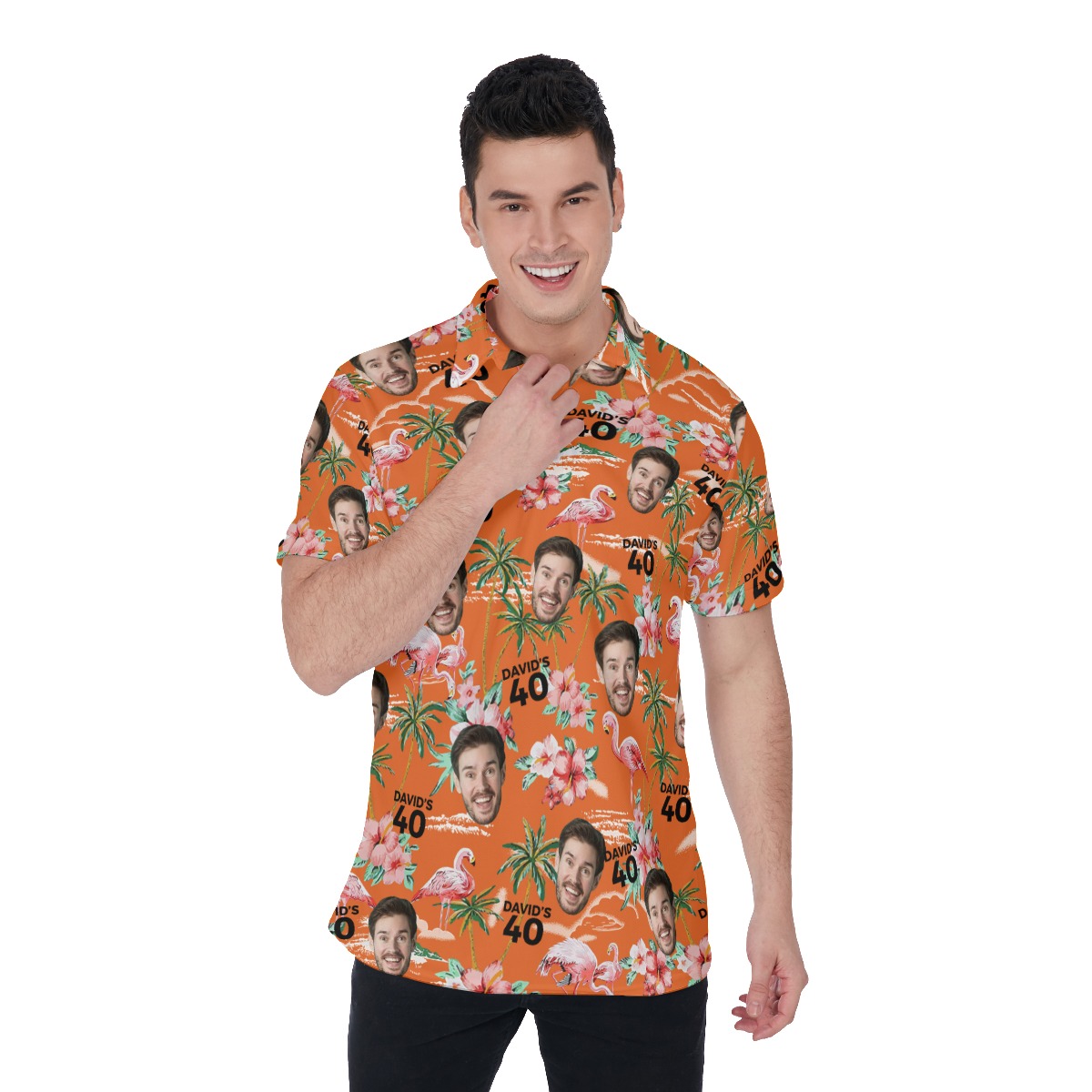 Unique Custom Birthday Polo Shirt With Beach Themed And Face - variant image 1