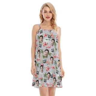 Custom Birthday Cami Dress With Name And Face