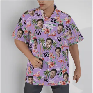 Unique Custom Face And Name Birthday Hawaiian Shirt