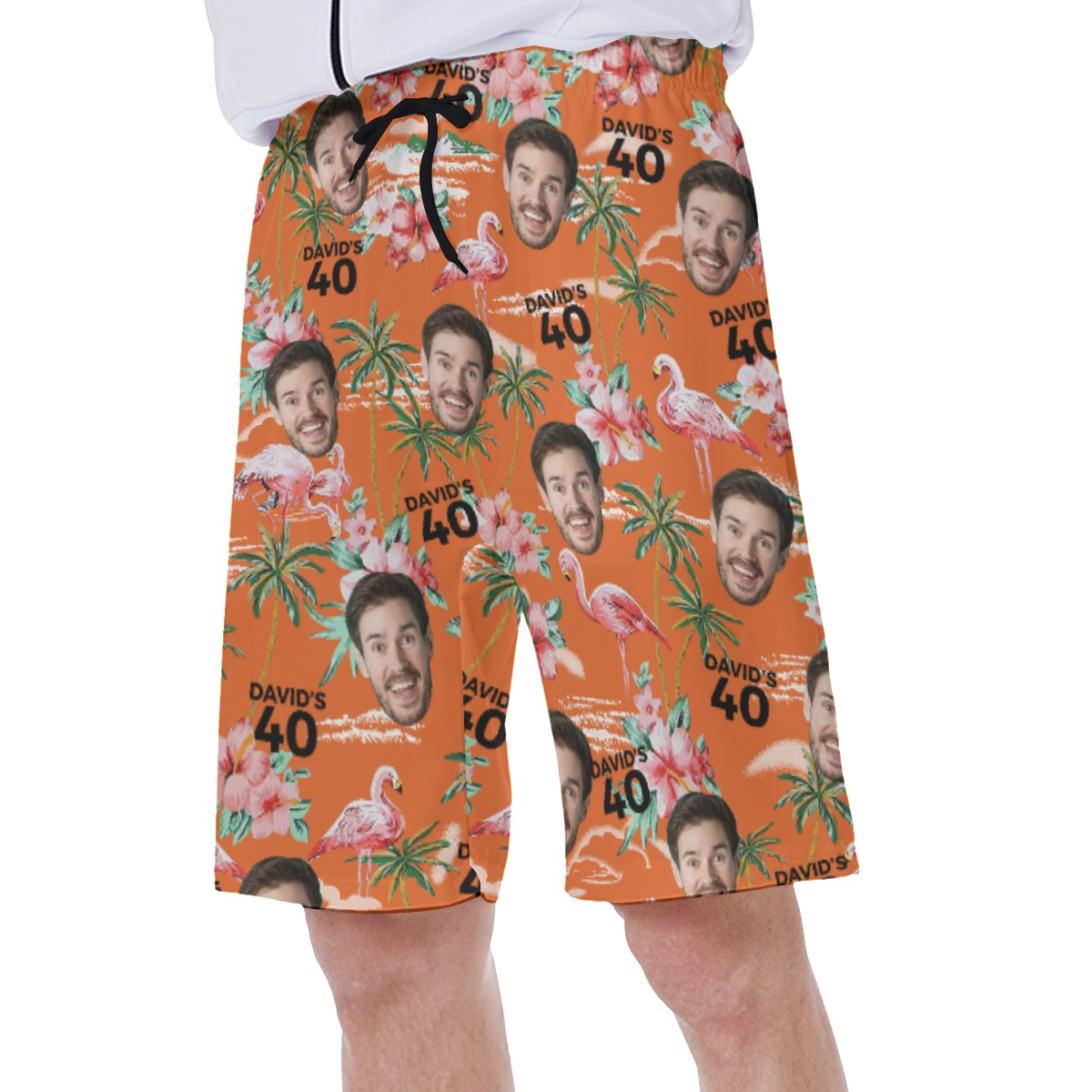 Outstanding Birthday Custom Men's Shorts With Multi Face And Text