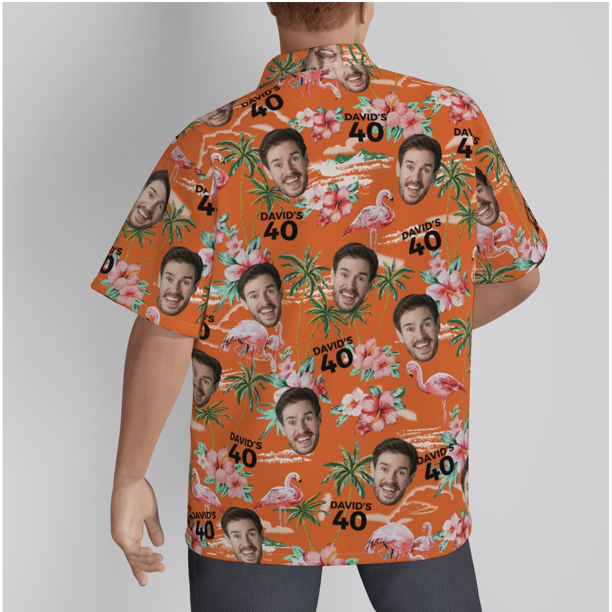 Funny Custom Face Birthday Button Up Shirt