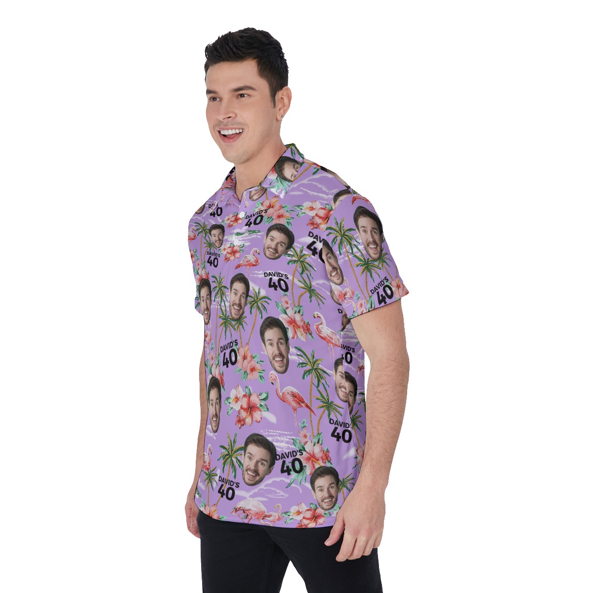 Unique Custom Face And Name Birthday Polo Shirt