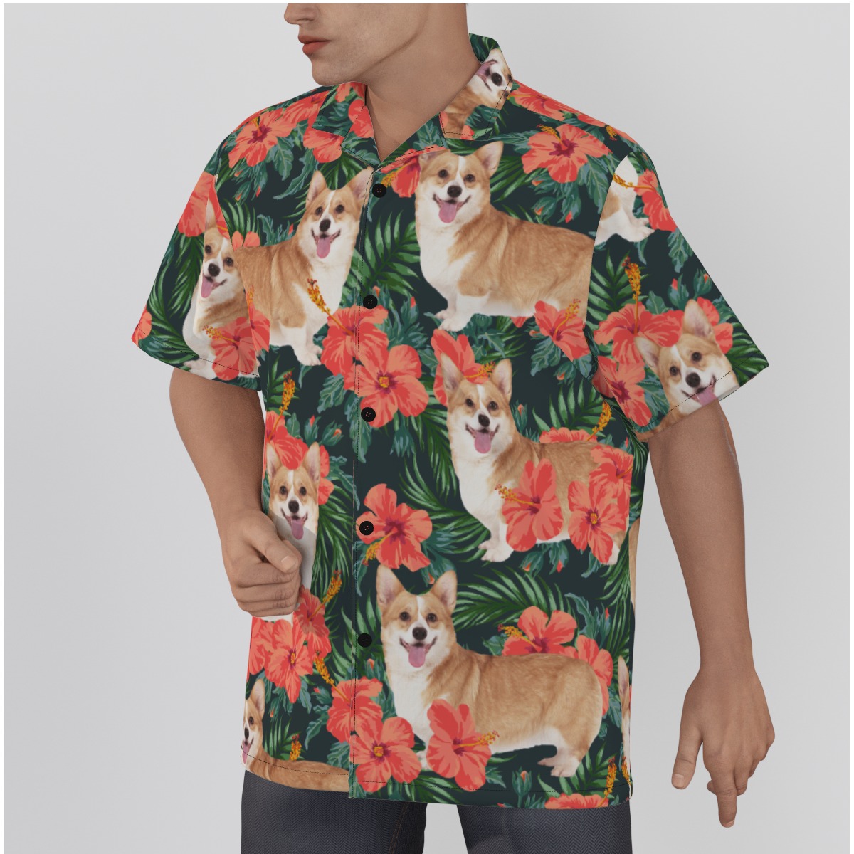 Funny Custom Hawaiian Shirt With Dog Face