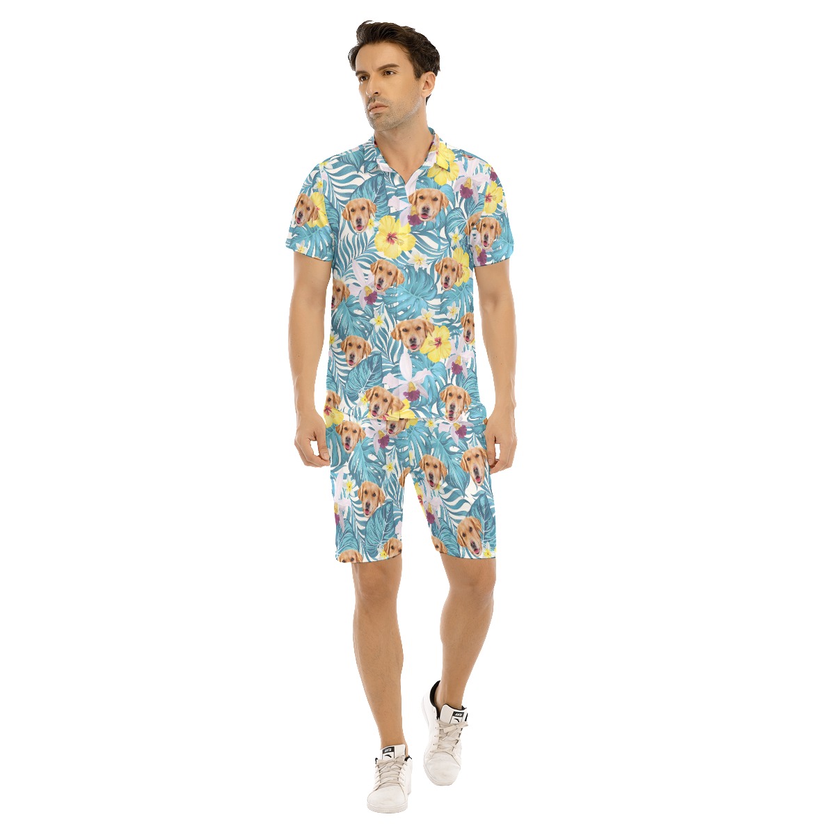 Men's Set Hawaiian Shirt With Dog Face - variant image 1
