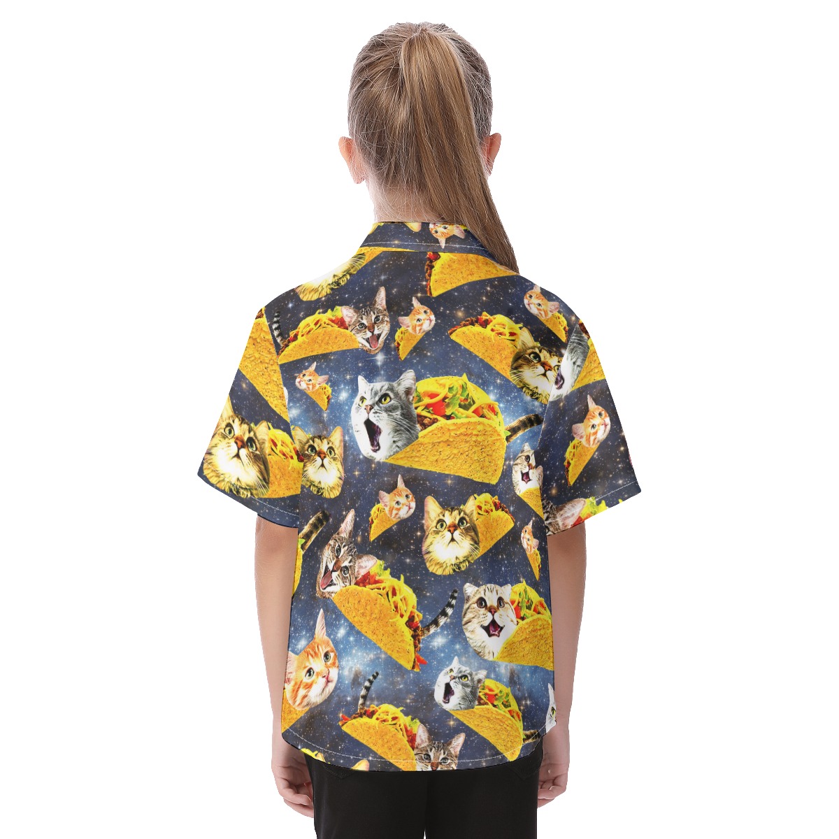 Cute Taco Cat Hawaiian Shirt For Kids