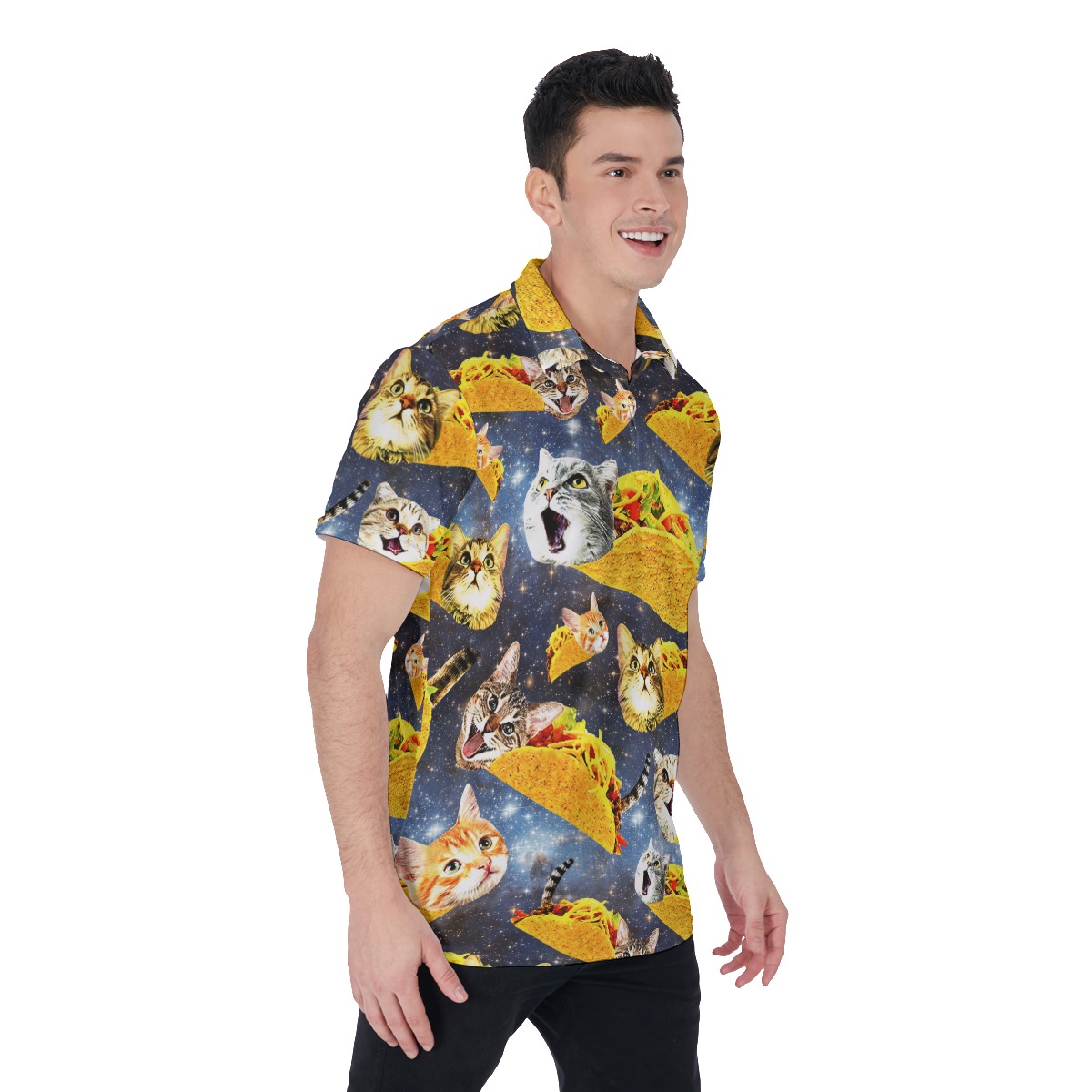 Cute Taco Cat Hawaiian Polo Shirt