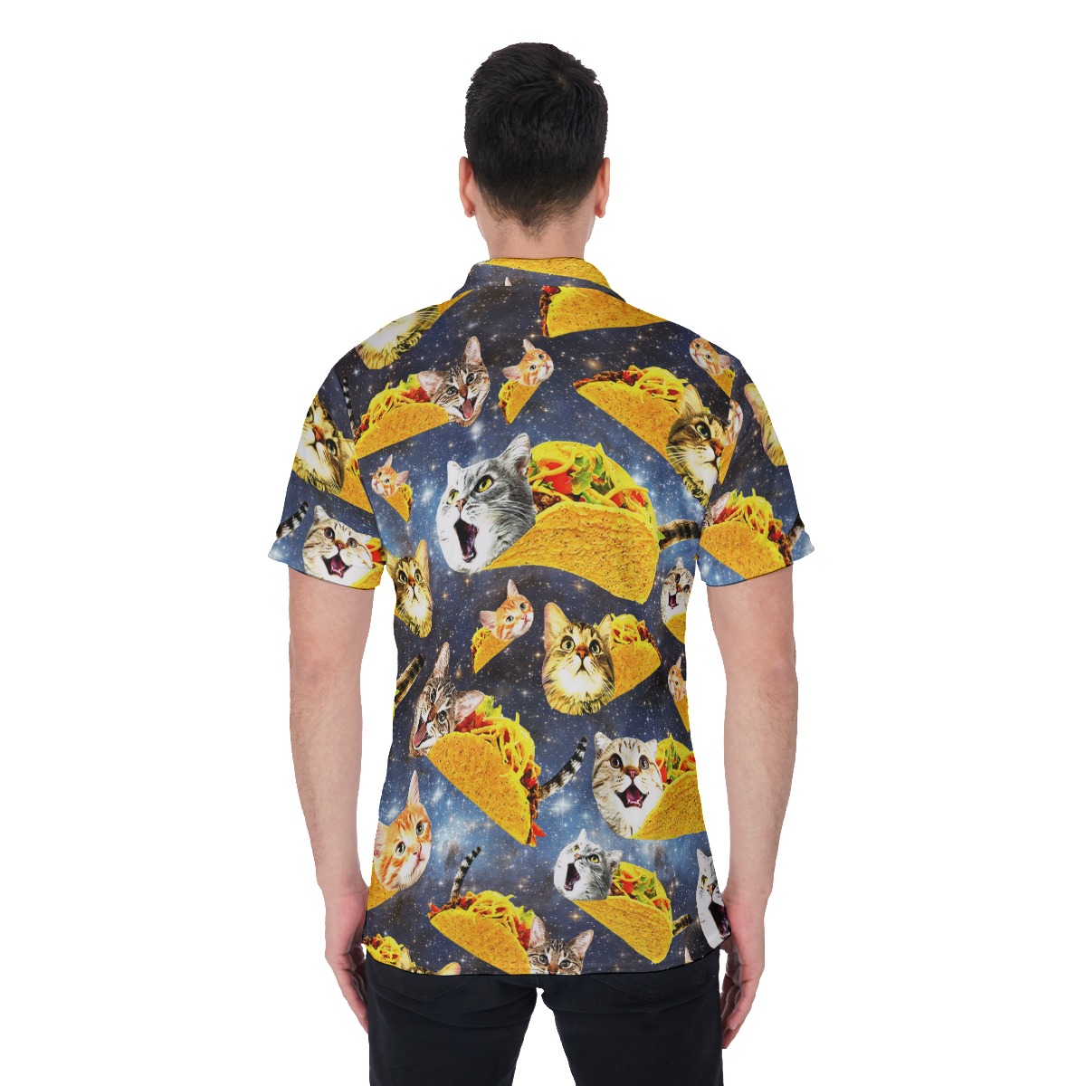 Cute Taco Cat Hawaiian Polo Shirt