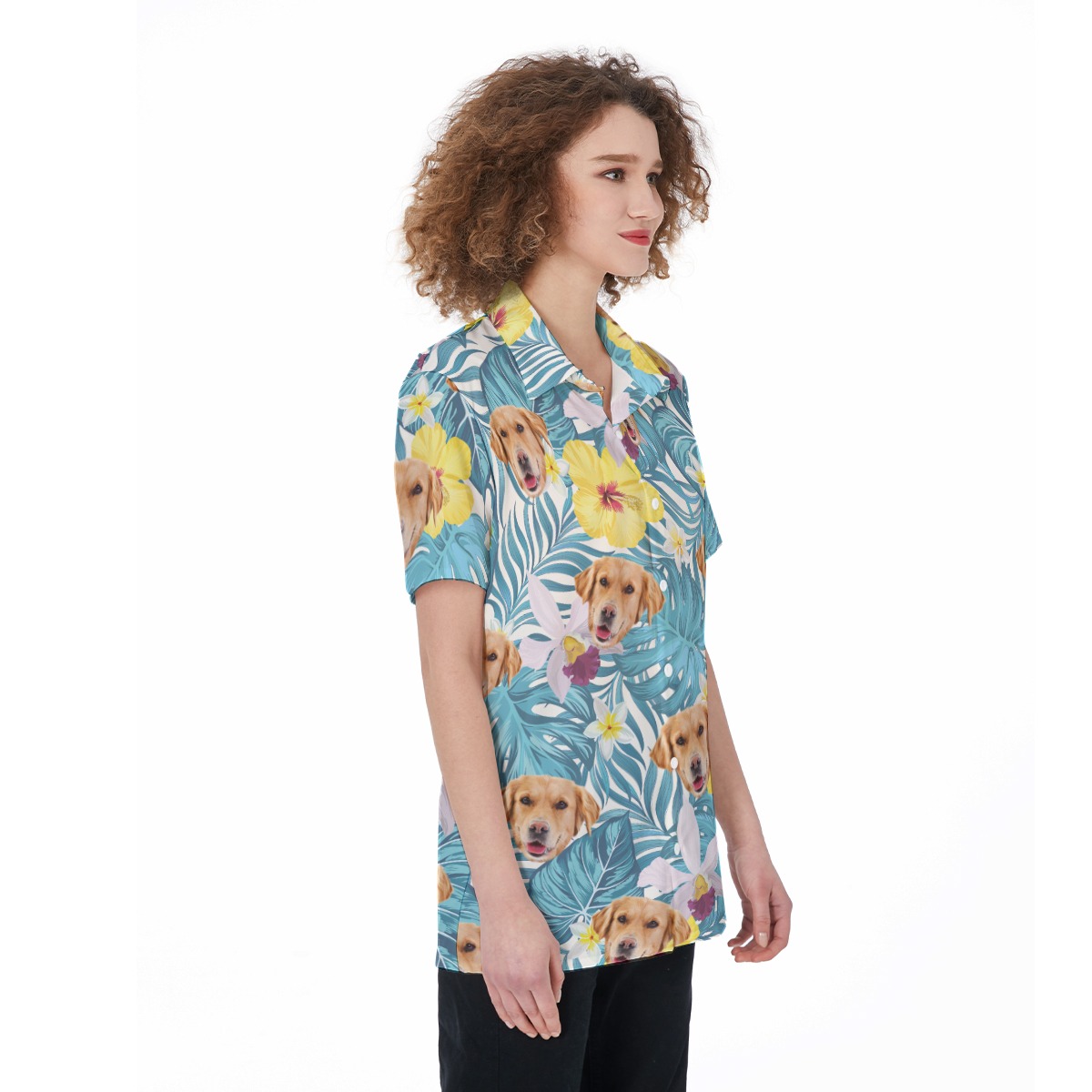 Floral Custom Face Women's Tropical Hawaii Shirt