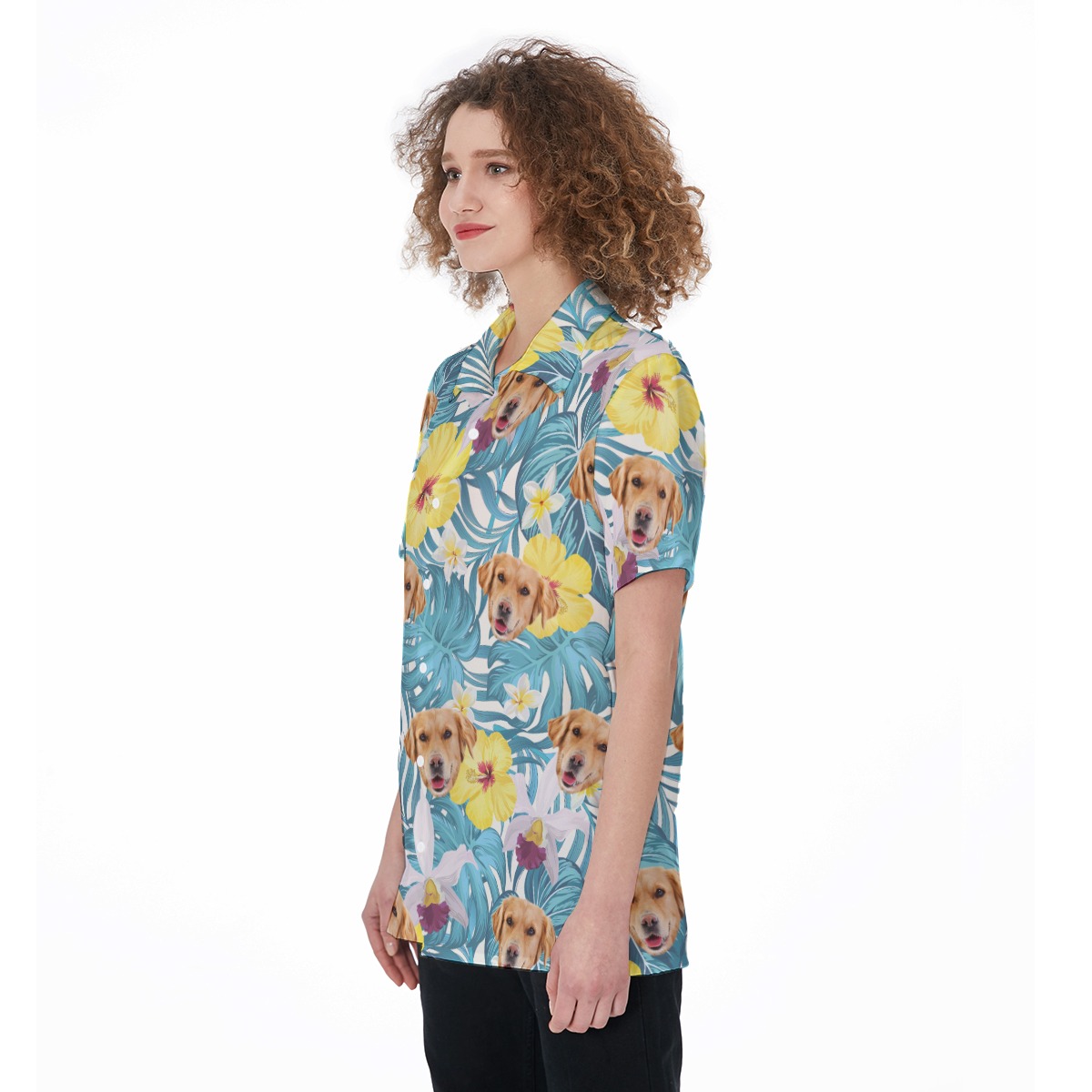 Floral Custom Face Women's Tropical Hawaii Shirt