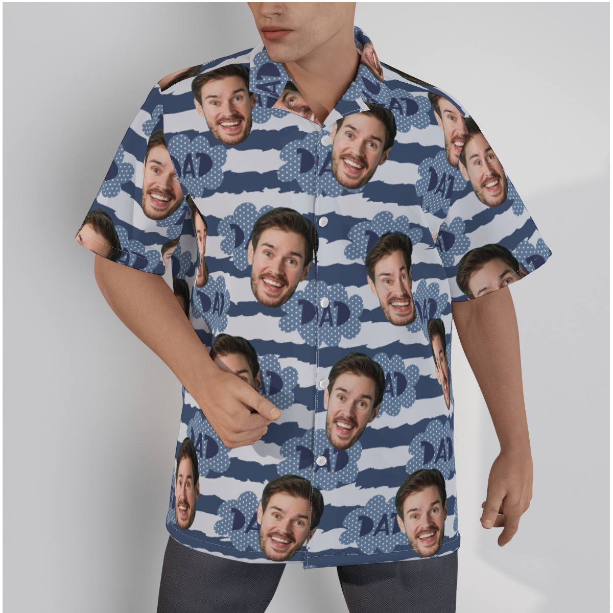 Father's Day Gift Hawaiian Shirt With Custom Face - variant image 1