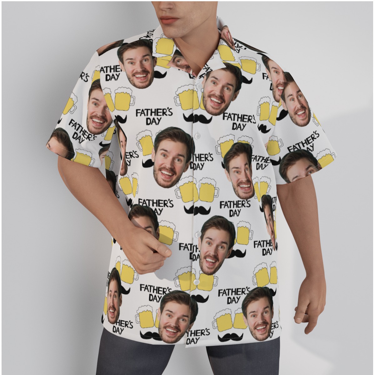 Happy Father's Day Custom Face Beer Hawaiian Shirt - variant image 1
