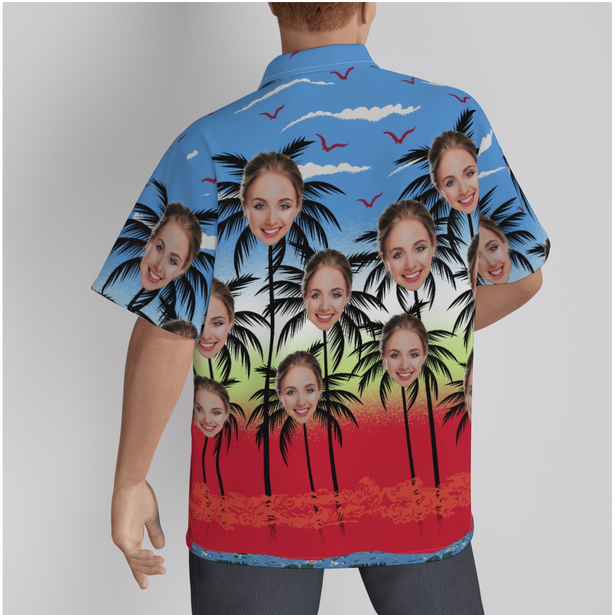 Funny Custom Face Palm Tree Hawaiian Shirt