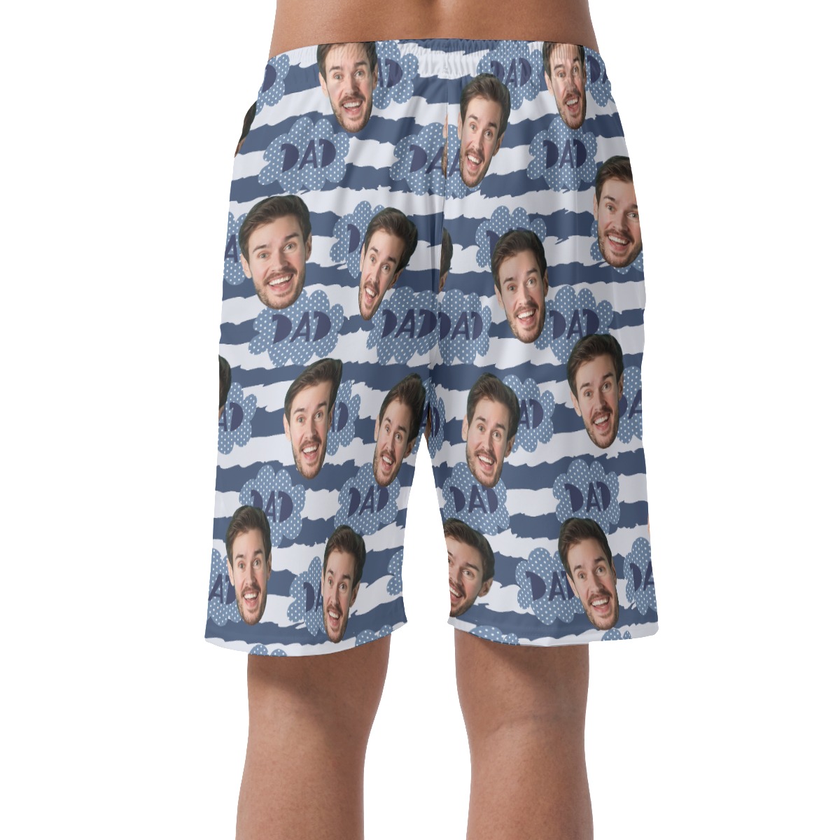 Funny Gift For Father's Day Custom Face Hawaiian Beach Shorts