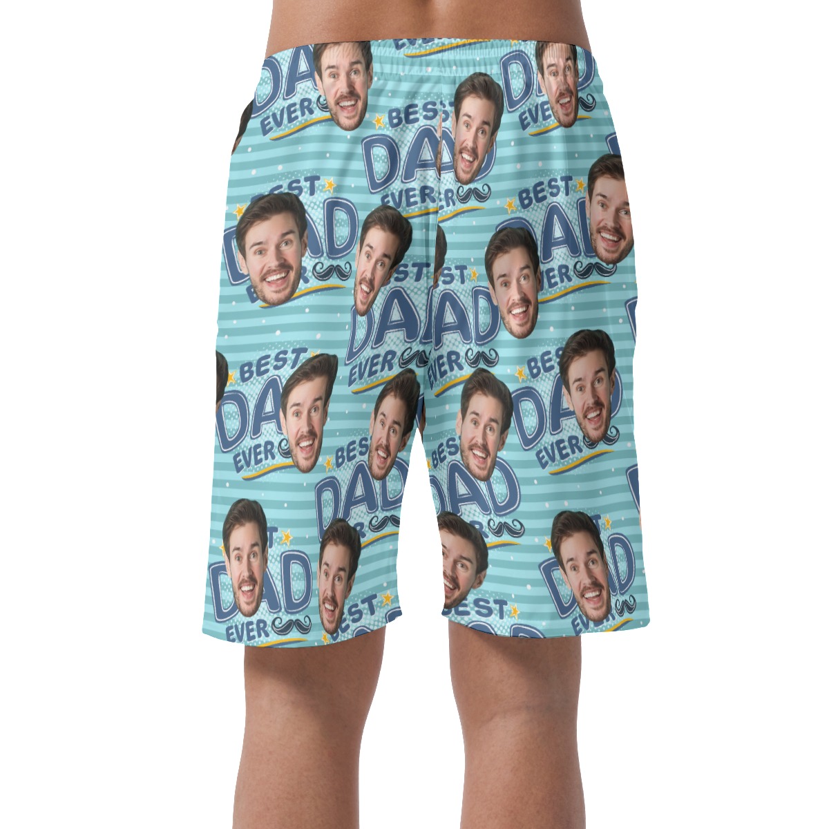 Happy Father's Day Custom Face Best Dad Ever Hawaiian Beach Shorts