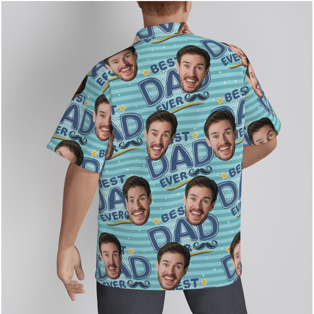 Custom Face Best Dad Ever Hawaiian Shirt