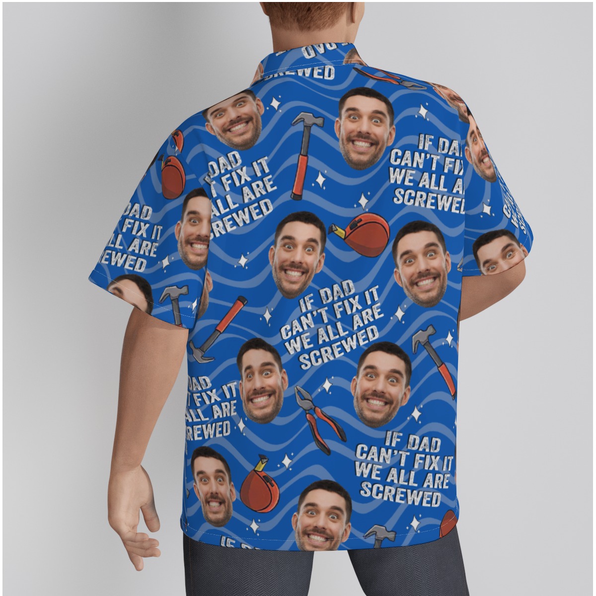 Funny Father's Day Gift Custom Face Men's Hawaiian Shirt