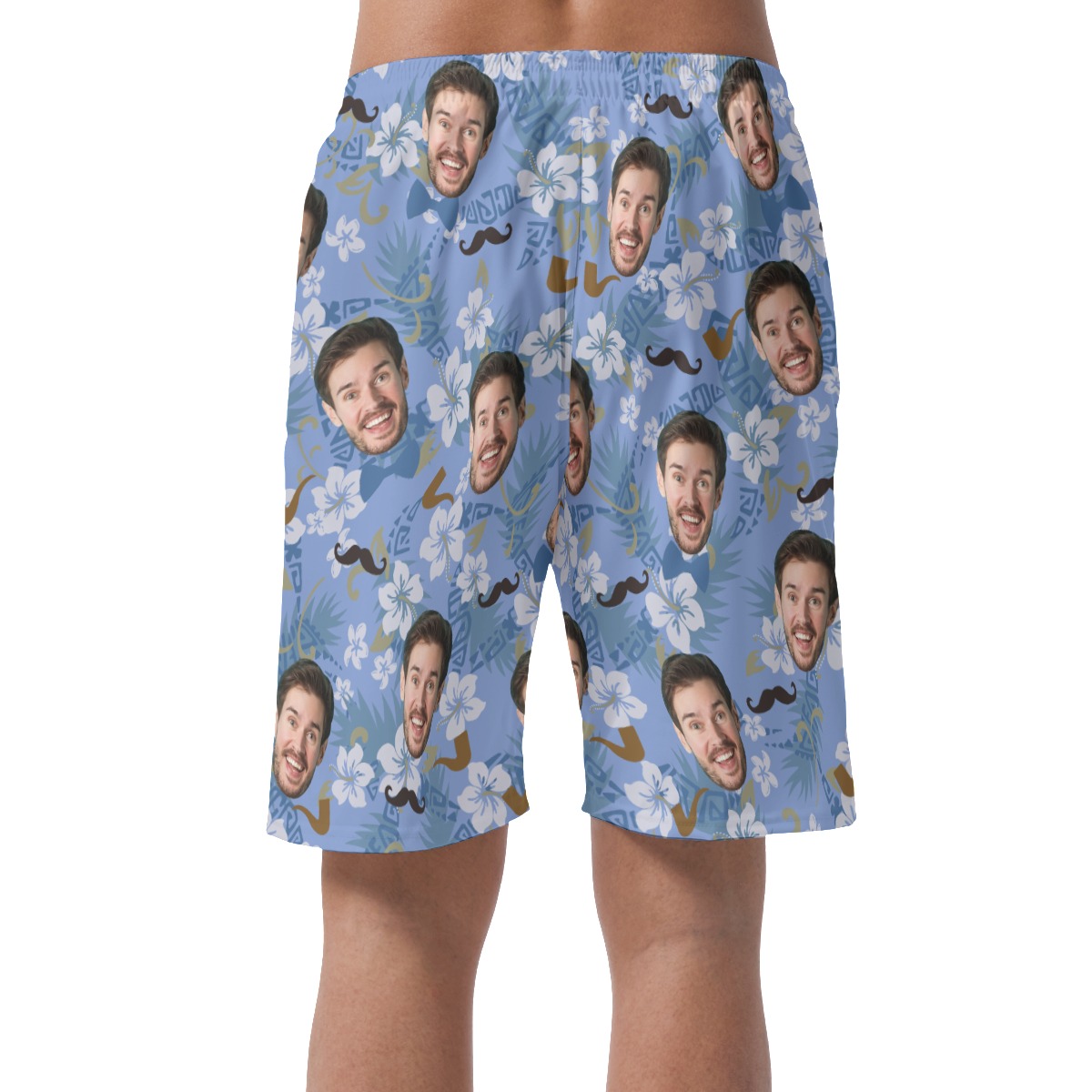Customized Father's Day Hawaiian Summer Shorts With Face