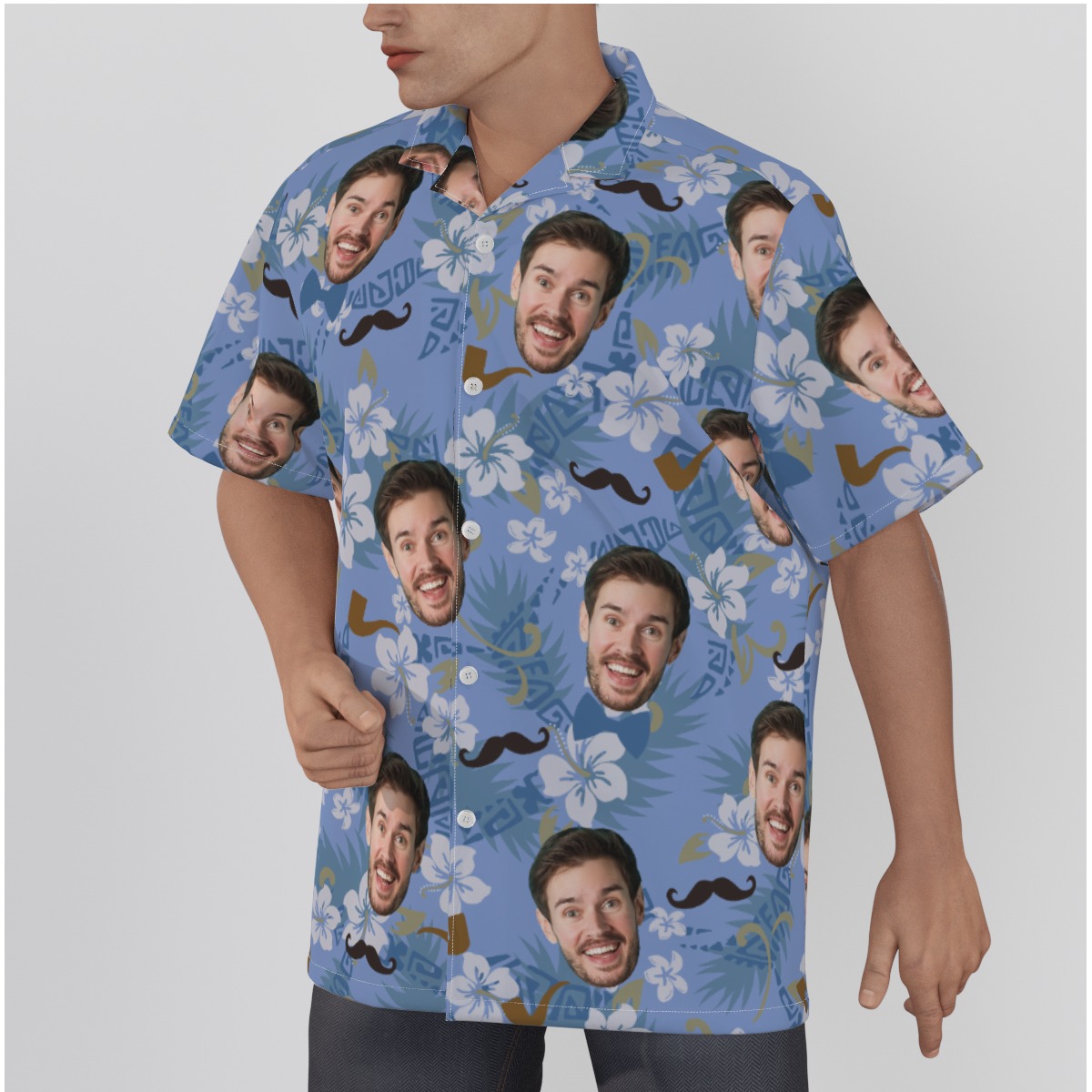 Custom Father's Day Hawaiian Shirt With Face