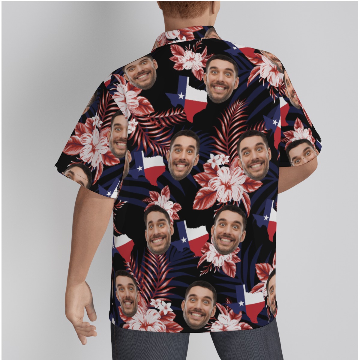Funny Custom Face Texas Hawaiian Shirt