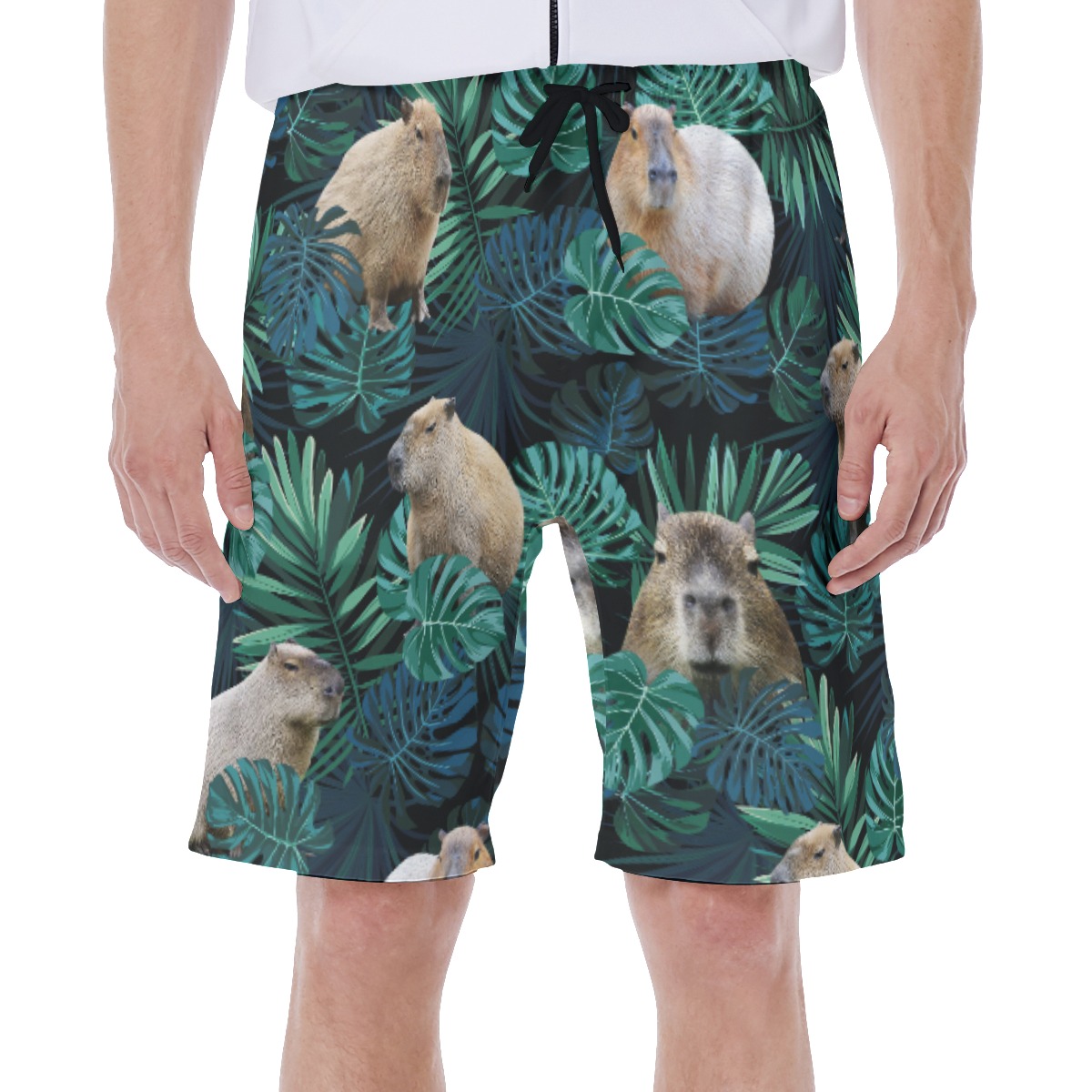 Funny Capybara Hawaiian Swim Trunks for Men - variant image 1