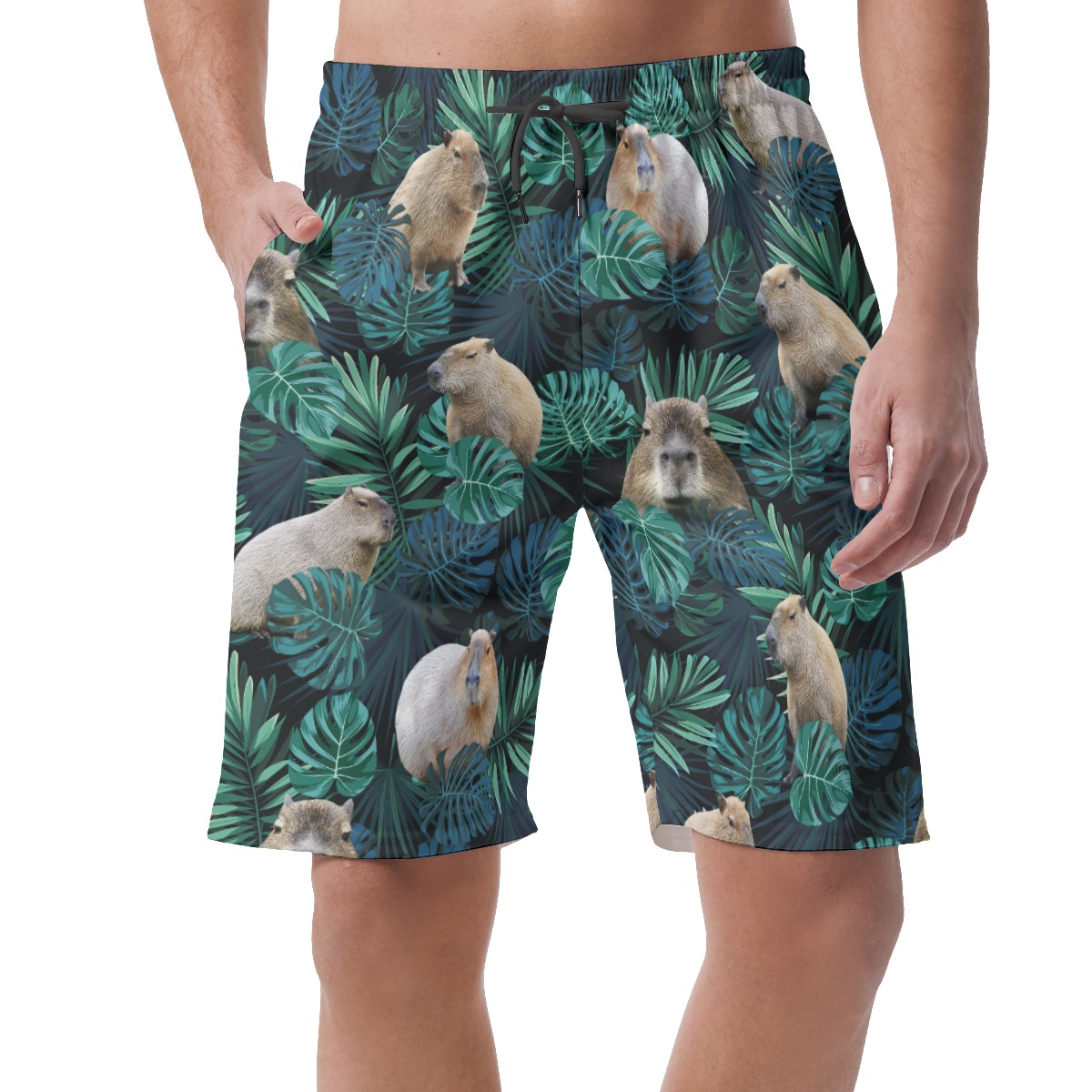 Capybara Hawaiian Beach Shorts - variant image 1