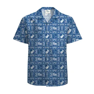 Tropical Nene Hawaiian Shirt Cotton Navy